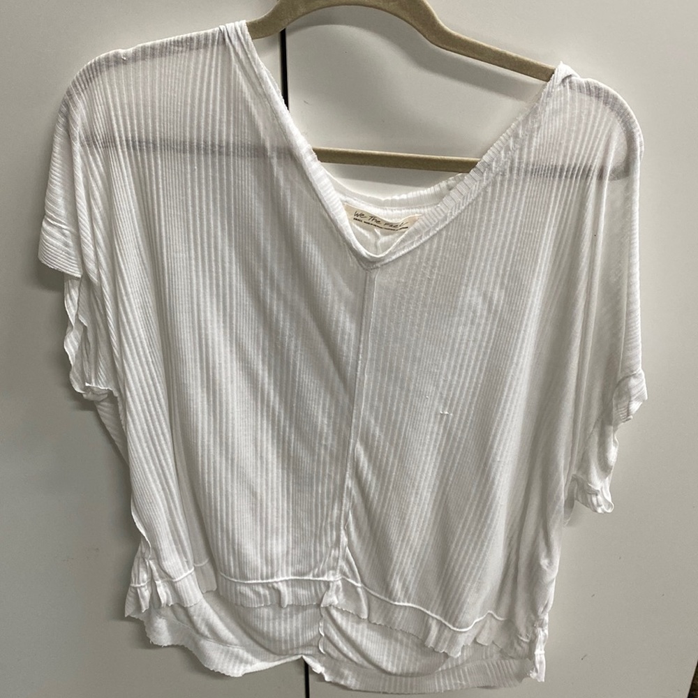 We the Free slouchy white v neck shirt